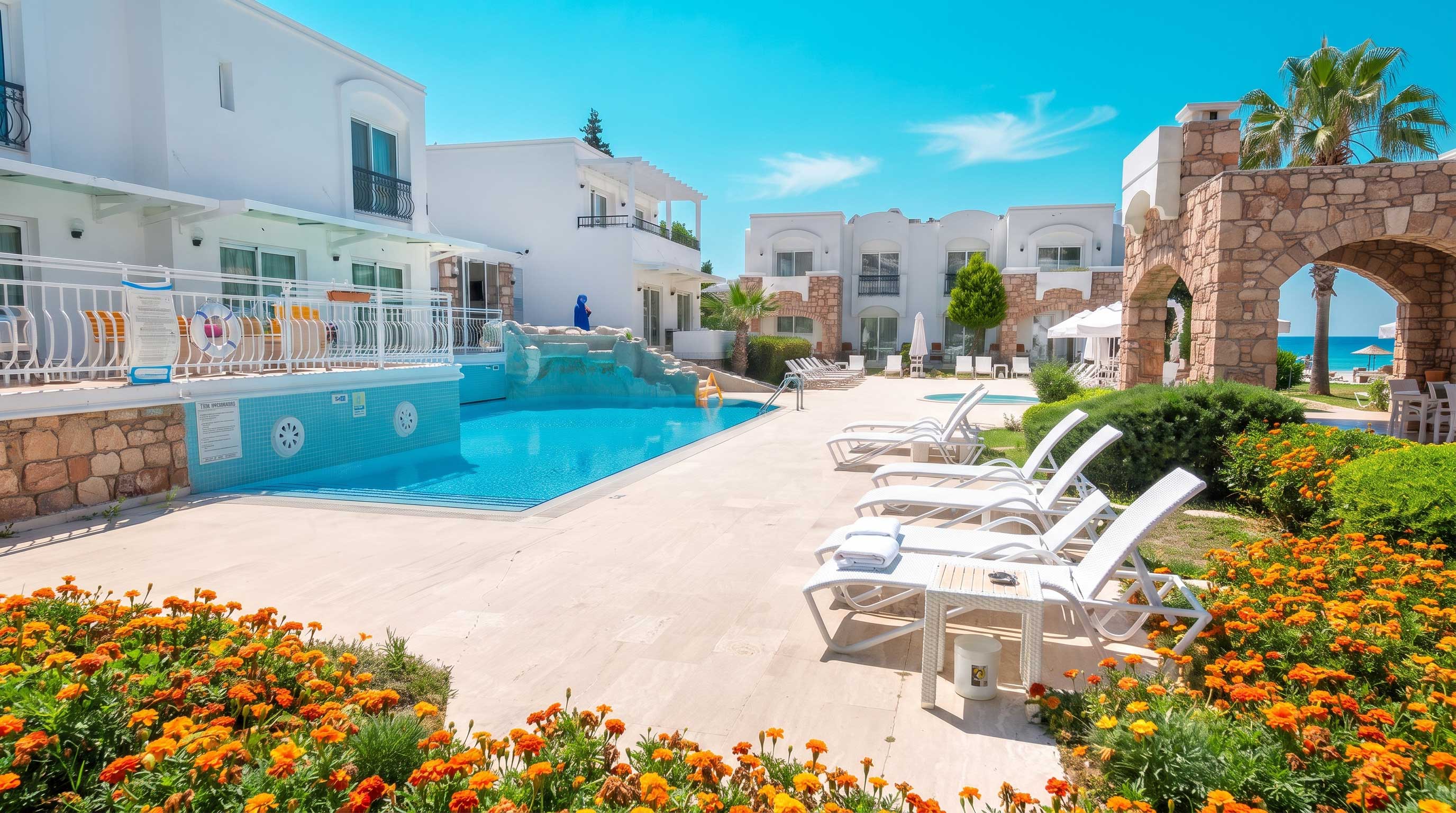 Costa Sarıyaz Hotel havuz ve otel görünümü